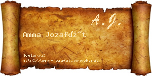 Amma Jozafát névjegykártya